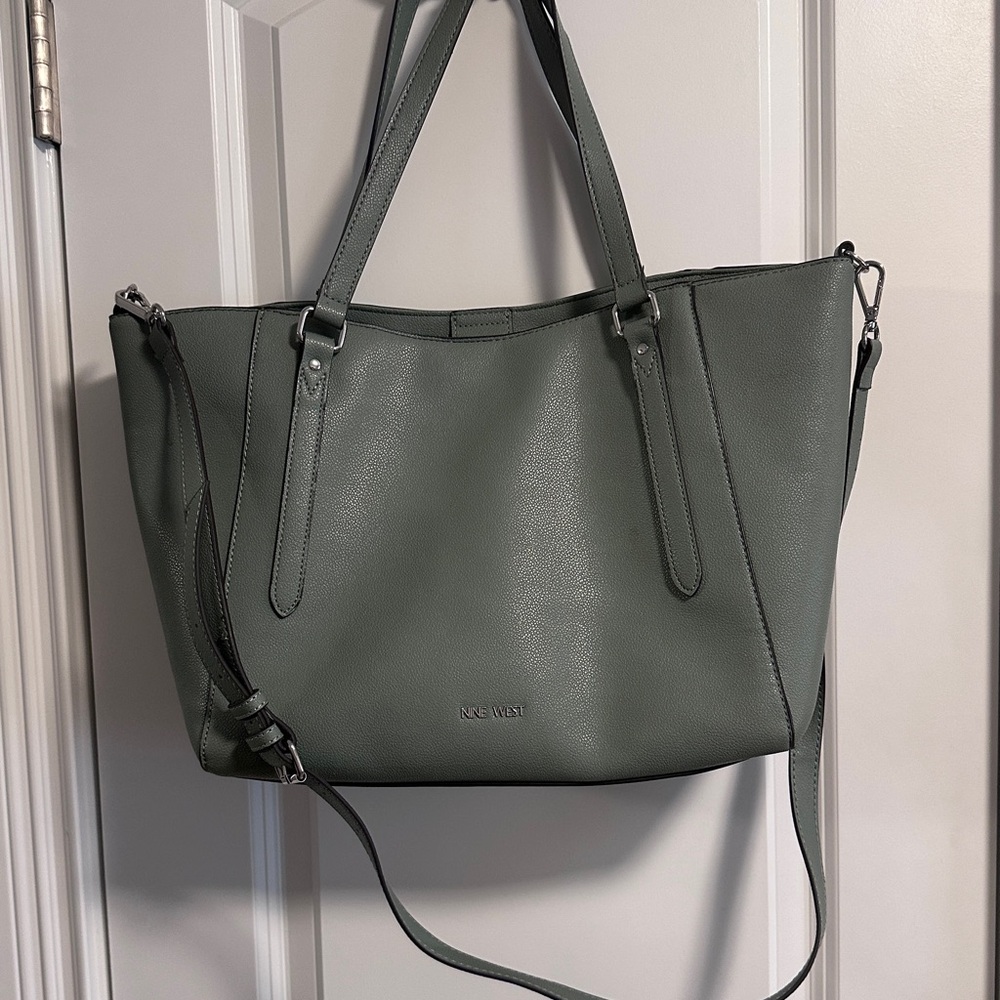 Nine West Pale Blue Tote Bag with Crossbody